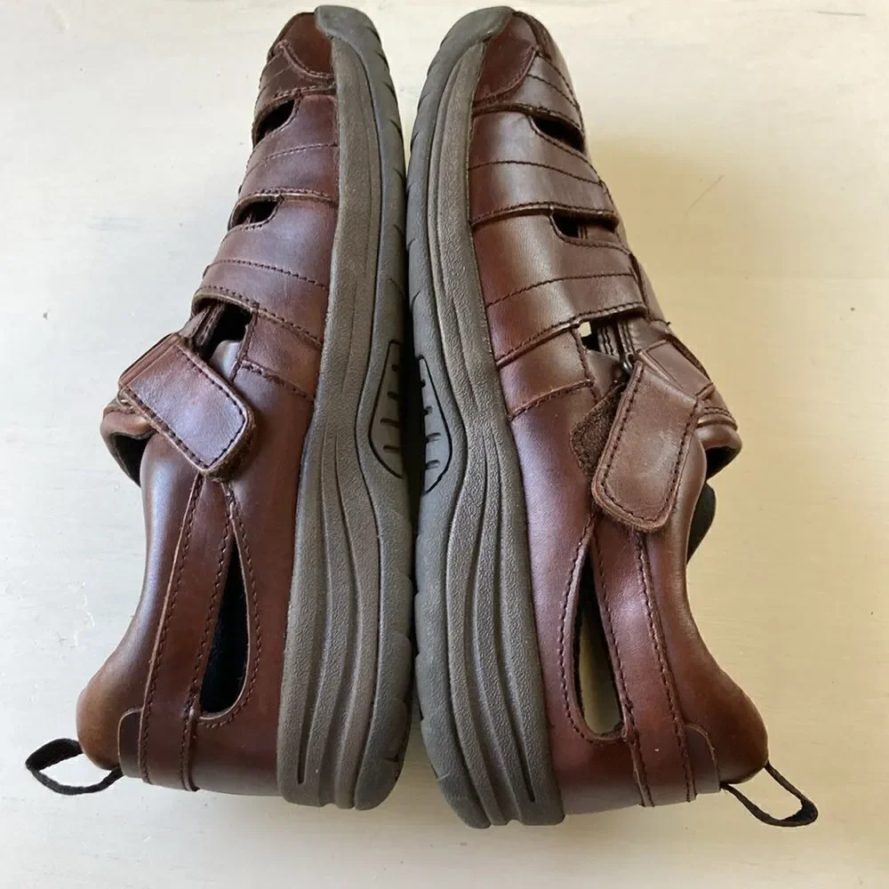 Drew Dublin Leather Fisherman Style Mens Sandals Size 11
